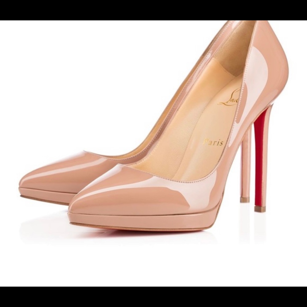 Christian louboutin Tan patent leather pigalle 37